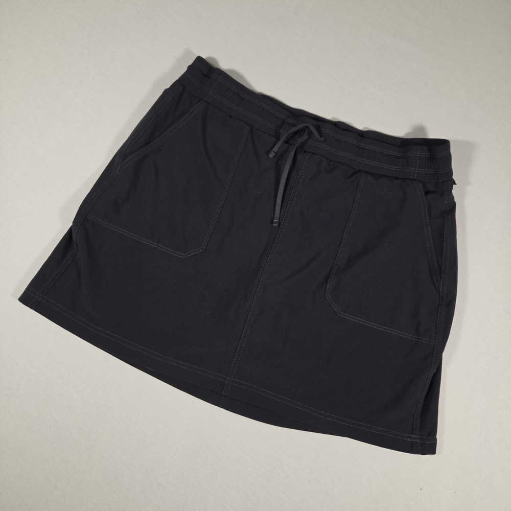 Kuhl Skort Born In The Mountains‎ Womens Size Medium Black Elastic Zipper Pocket